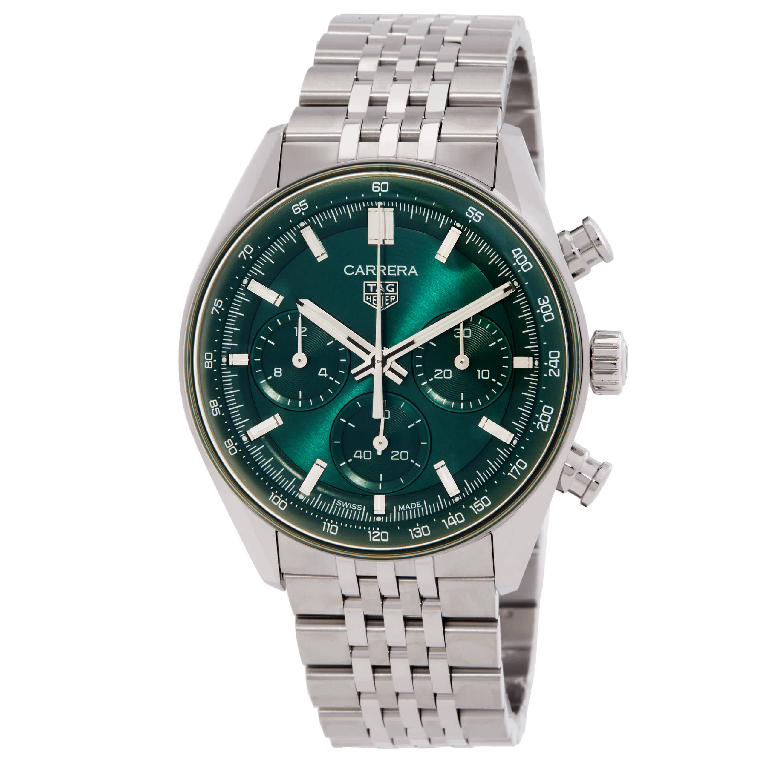 Tag Heuer Carrera Chronograph Automatic Green Dial Mens Watch CBS2115BA0053 6150$