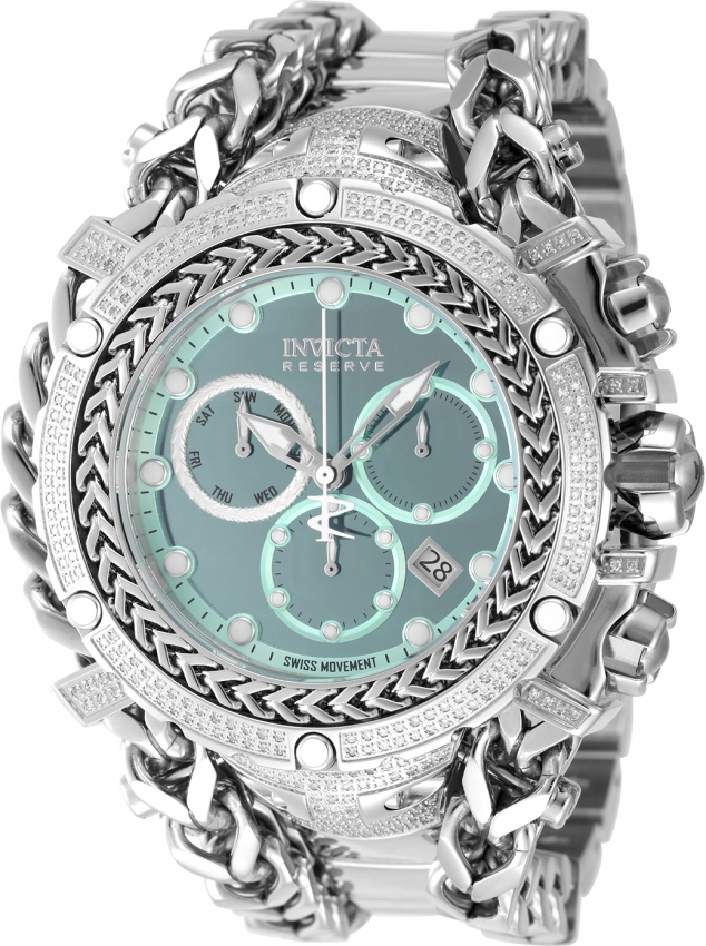 Invicta Gladiator Chronograph Quartz Diamond Turquoise Dial Men's Watch  48416