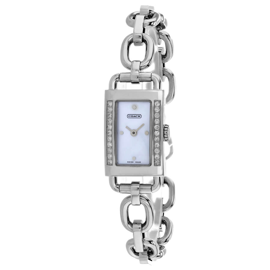 Coach Mother Of Pearl Silver Quartz Mother of Pearl Dial Ladies Watch 14500465 375$