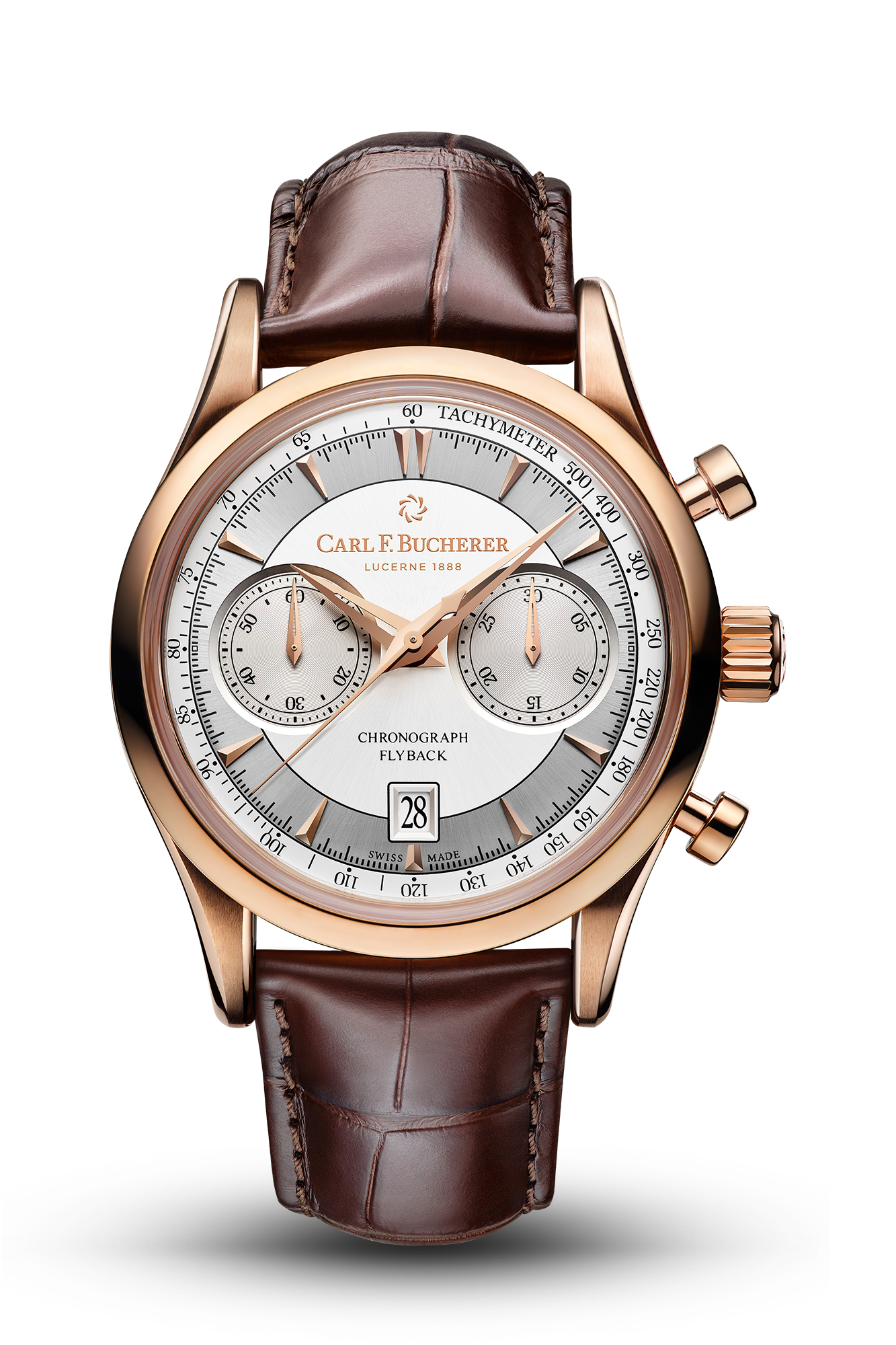 Carl F Bucherer Manero Flyback Chronograph Automatic Silver Dial Mens Watch 0010919031301 13150$