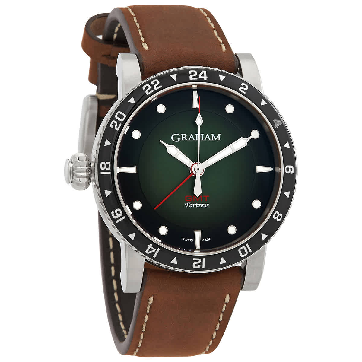 Graham Fortress GMT Automatic Green Dial Mens Watch 2FOBC.G02A