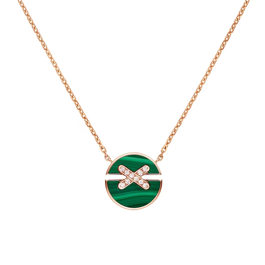 Chaumet Jeux De Liens Harmony Malachite Small Model Pendant Necklace 1798$