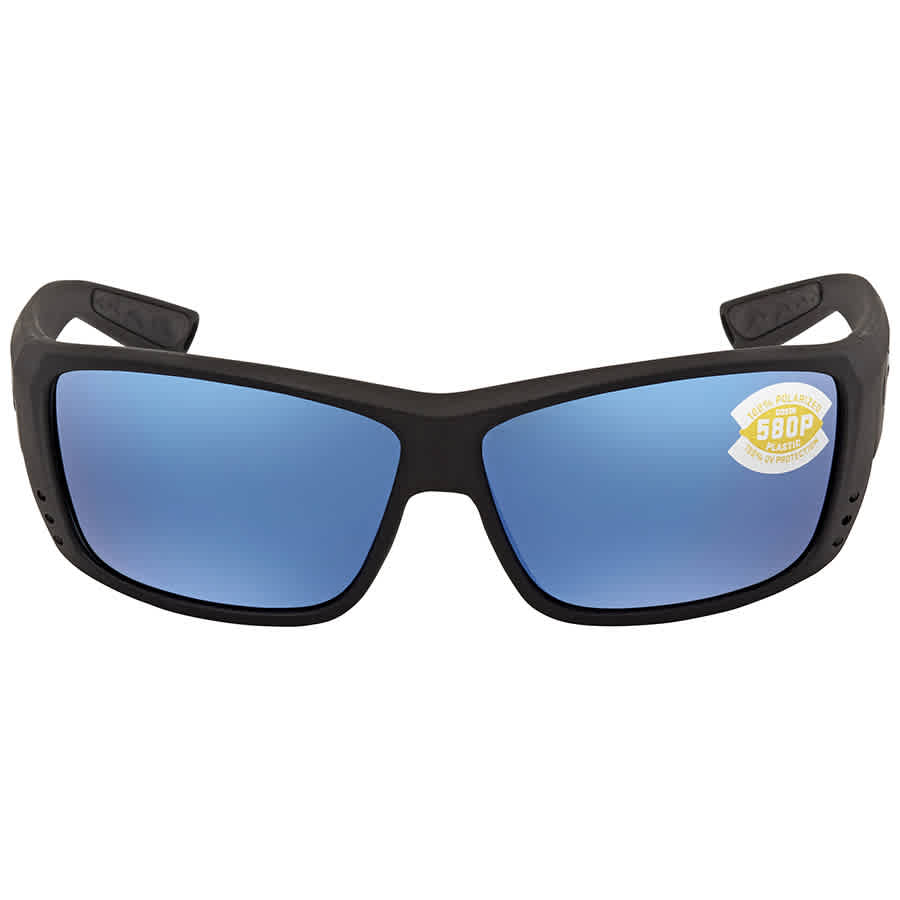 Costa Del Mar Costa Cat Cay Blackout Frame Sunglasses w/Blue Mirror 580P Lenses 06S9024-90240561