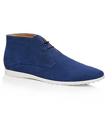 blue suede lace up boots