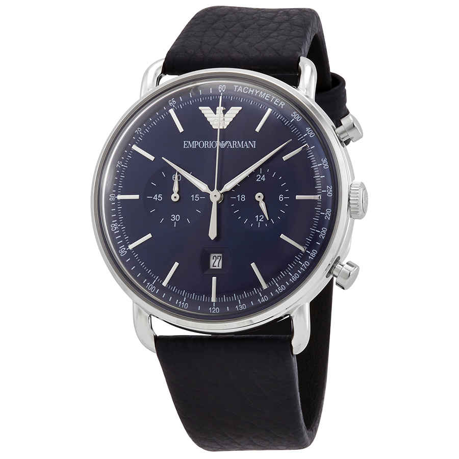 emporio armani aviator blue watch