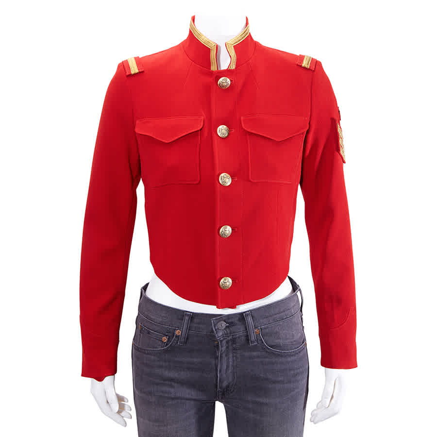 polo ralph lauren red military jacket