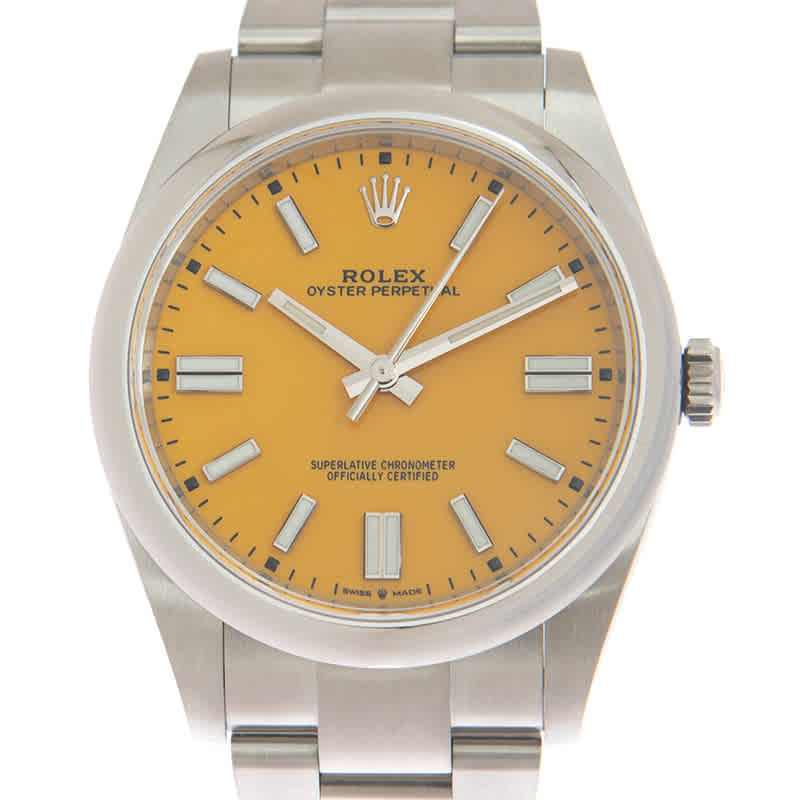 Rolex Oyster Perpetual 41 Automatic Yellow Dial Mens Watch 124300YLSO
