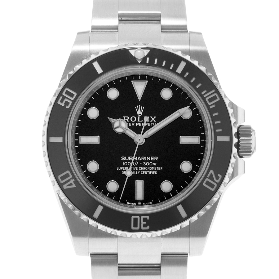 Preowned Rolex Submariner No Date Automatic Chronometer Black Dial Mens Watch 124060 BKSO