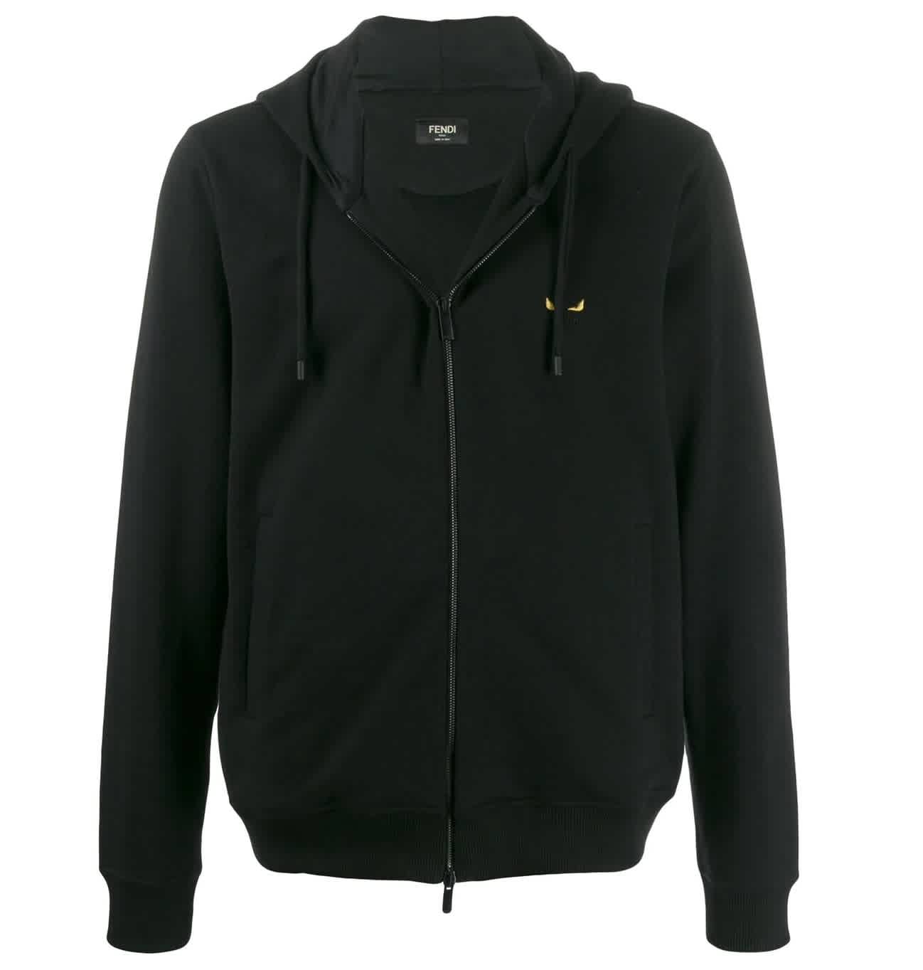 Fendi Men's I See You Zip-Up Hoodie In Black | eBay