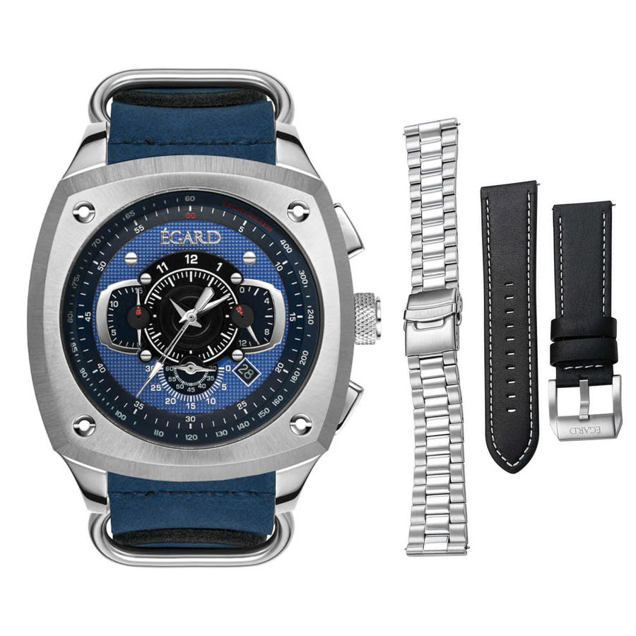 Egard Vi-Viking Chronograph Quartz Blue Dial Mens Watch WCH-5083-G0N113