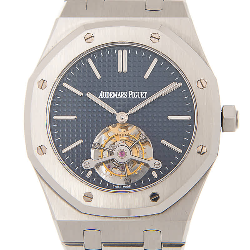 Audemars Piguet Royal Oak Tourbillon Blue Dial Steel Mens Watch 26510STOO1220ST01