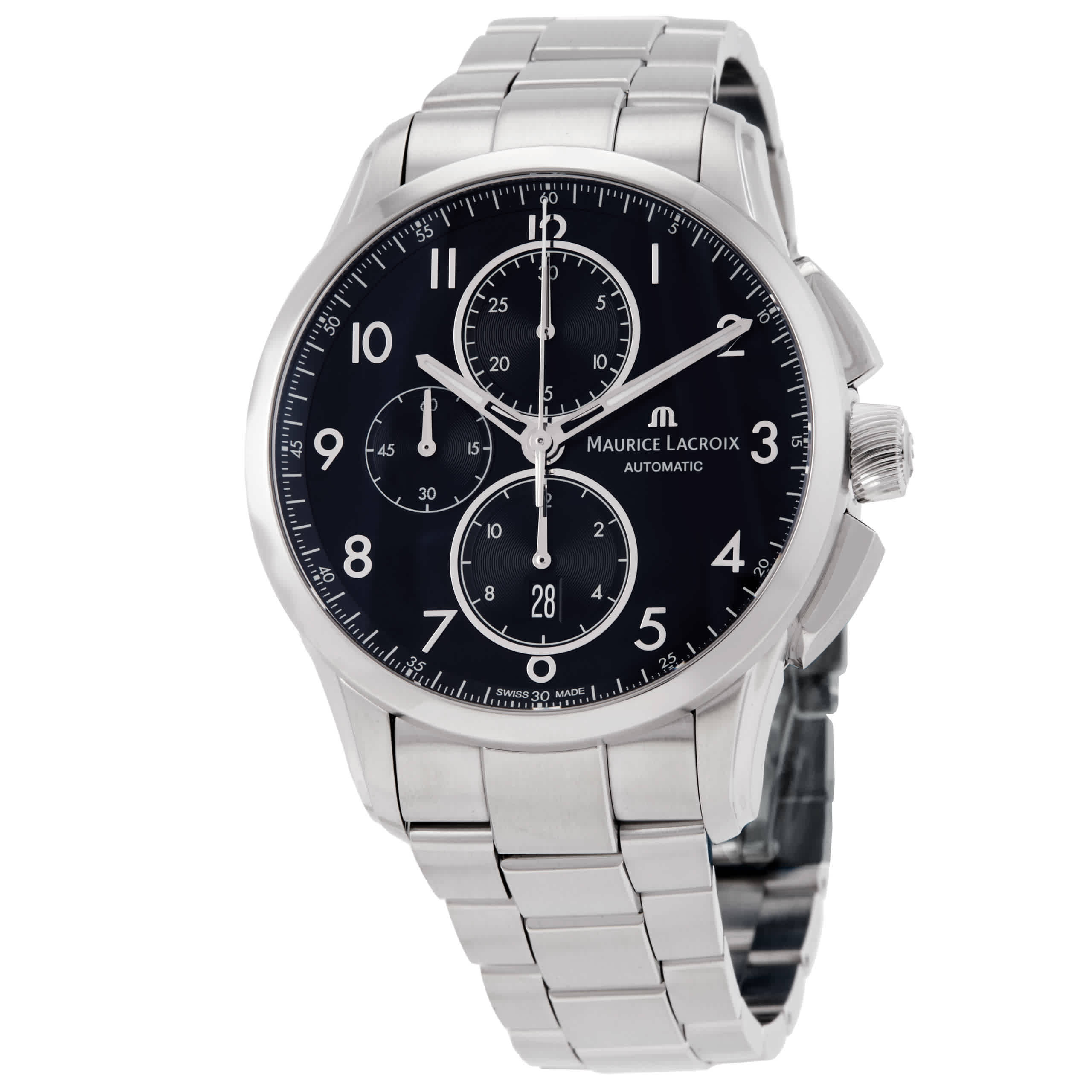 Maurice Lacroix Pontos Chronograph Automatic Black Dial Mens Watch PT6388-SS002-320-1 1290$