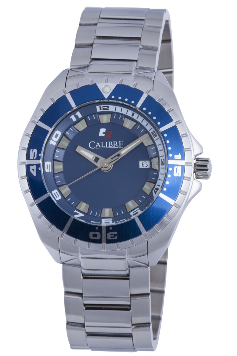 Calibre Sea Knoght Blue Dial Stainless Steel Mens Watch SC-5S2-04-001-3