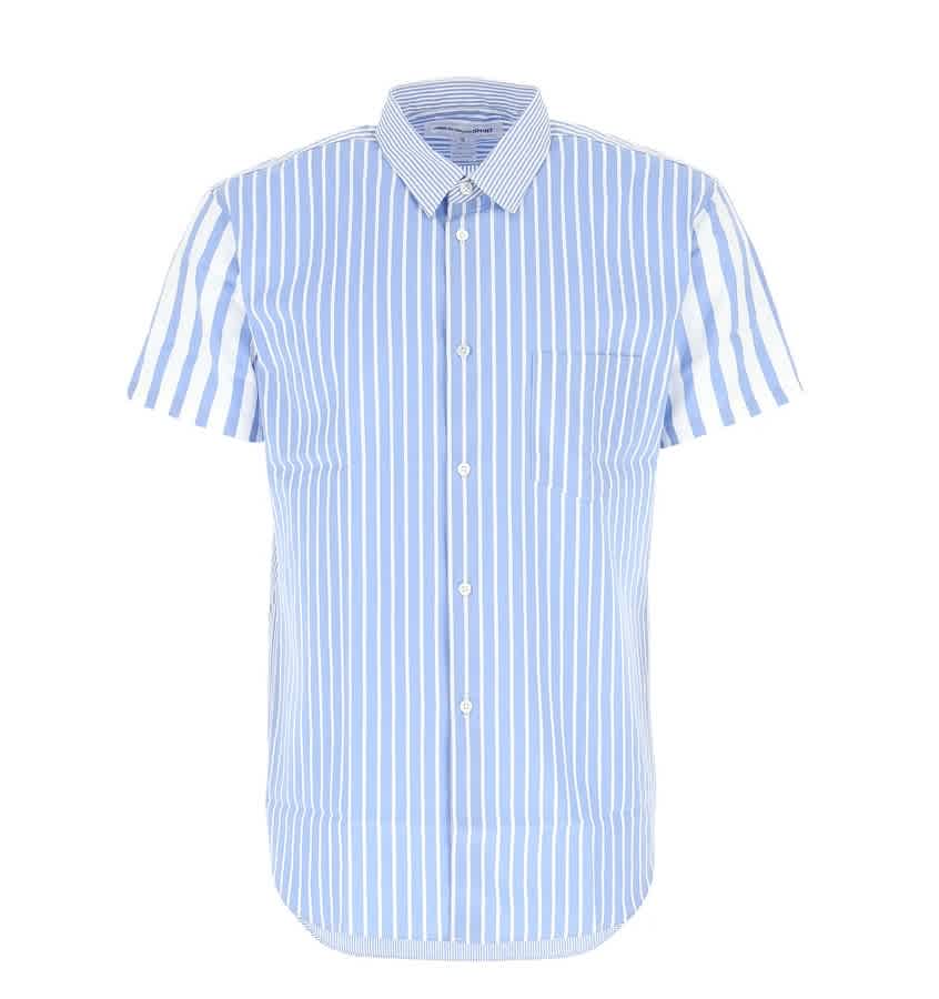 comme des garcons striped short sleeve shirt