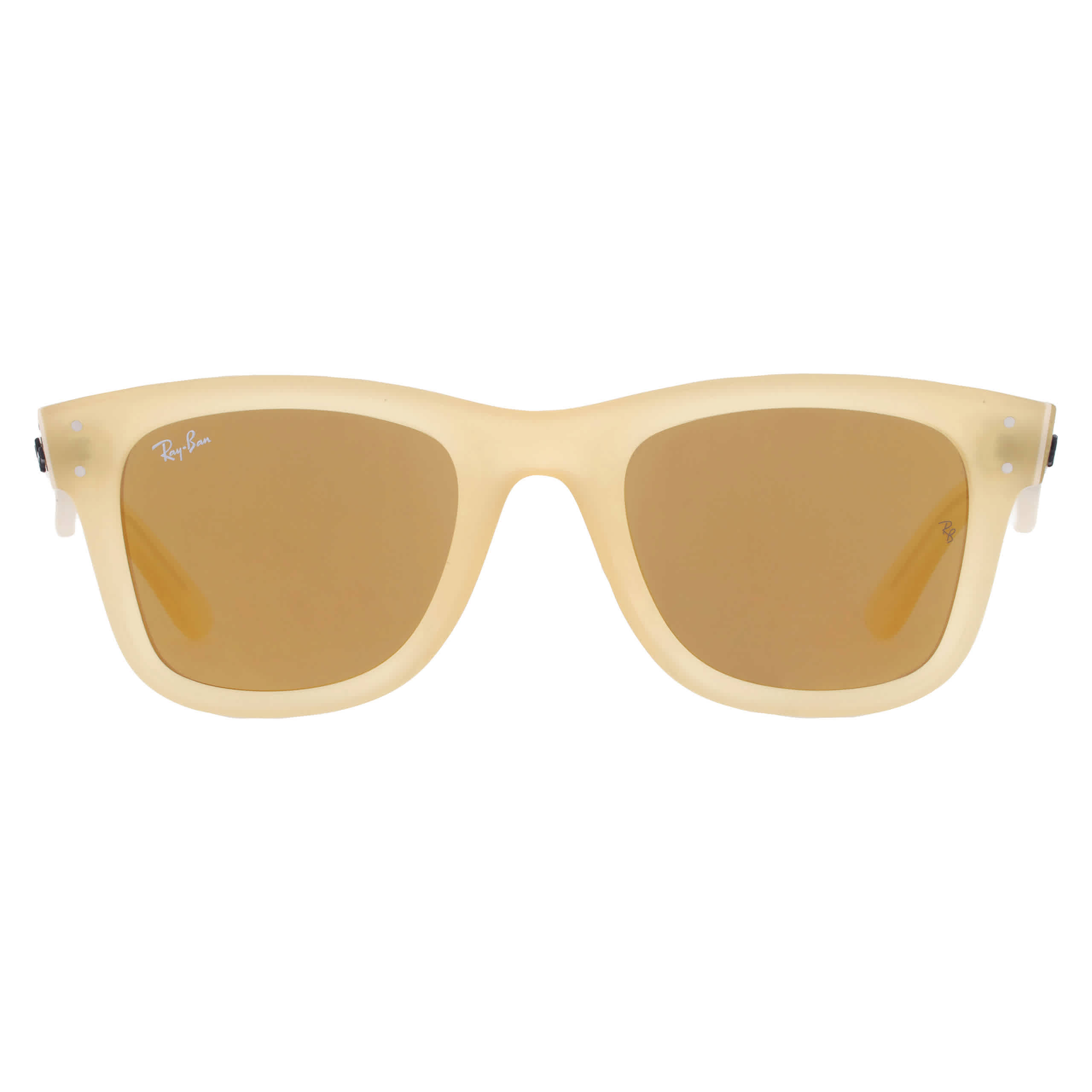 Ray-Ban Unisex Sunglass Wayfarer Reverse -  Frame color: Opal Yellow, Lens color: Brown Mirror Gold