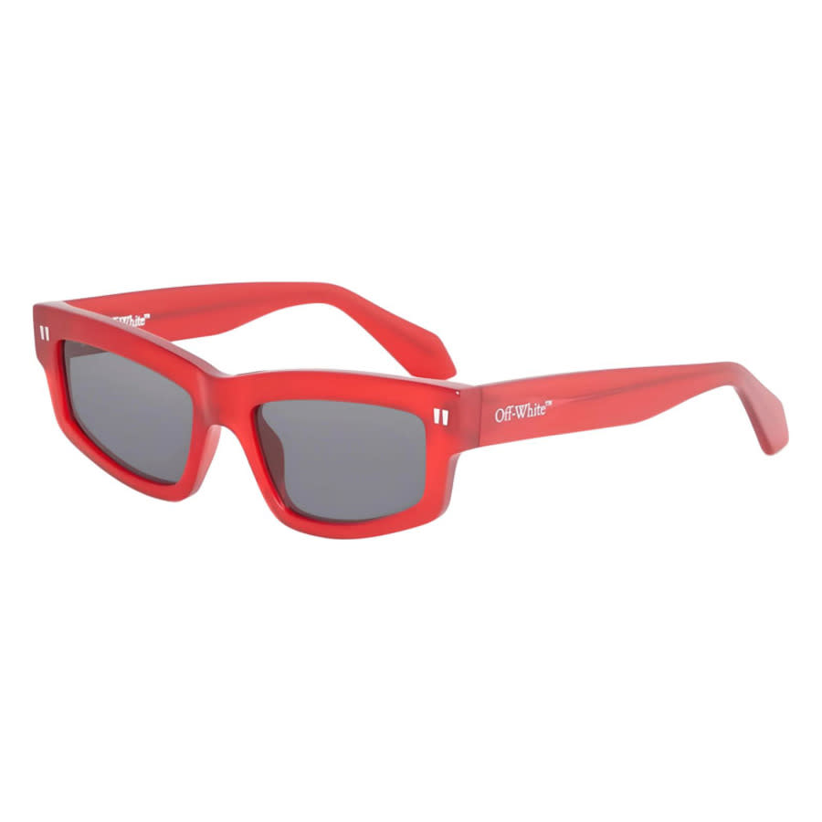 Off-White Ladies Black Rectangular Sunglasses OERI135MIRAMAR 2507