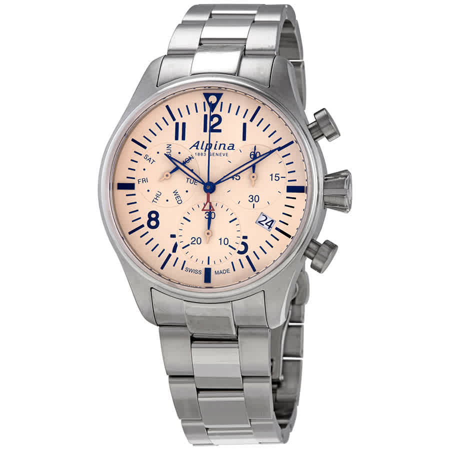 Alpina Startimer Pilot Chronograph Quartz Mens Watch AL-371BG4S6B 395$