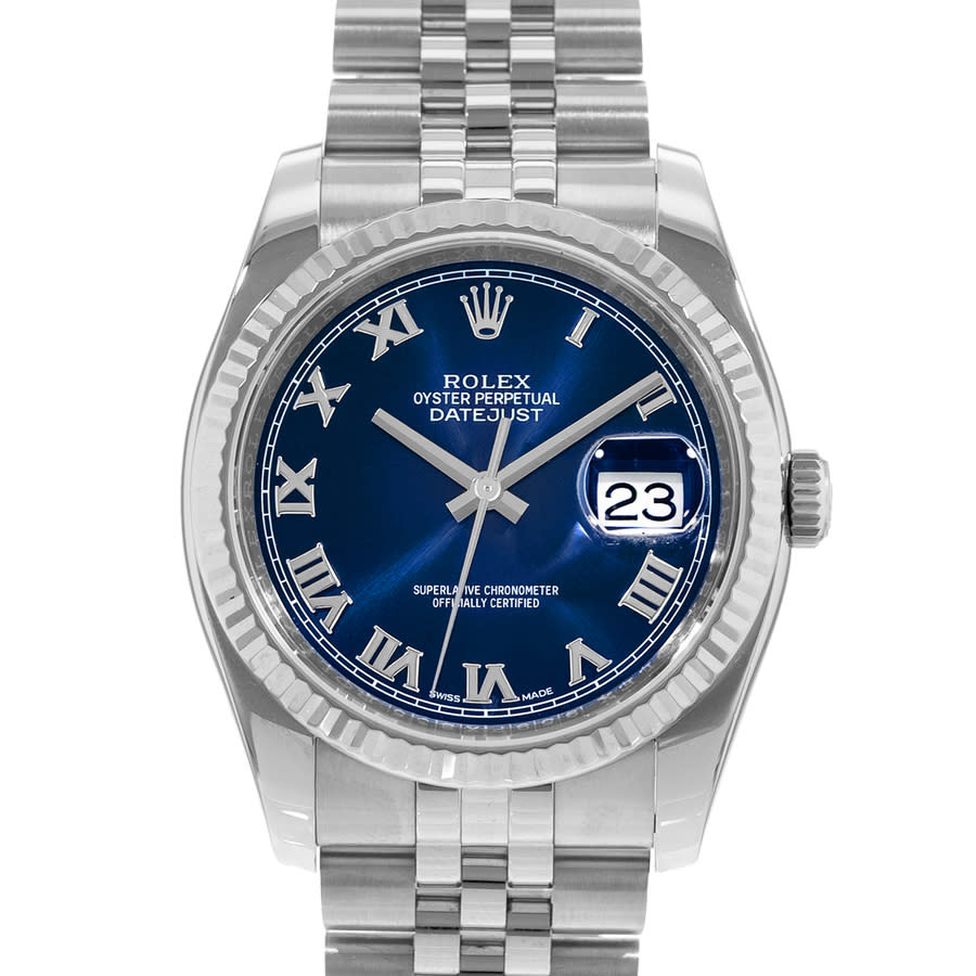Preowned Rolex Datejust 36 Automatic Chronometer Blue Dial Mens Watch 116234 BLRJ