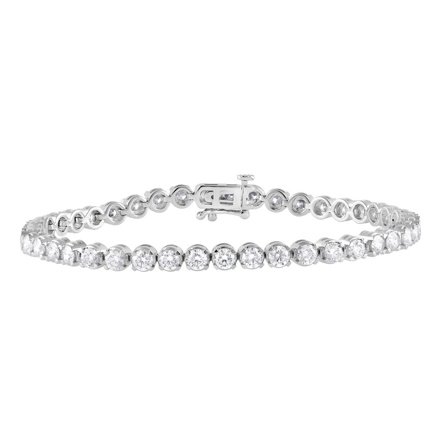 Brilliant Diamond 14KT White Gold 5.00 Cttw Lab Grown Diamond Tennis Braceletfor Women
