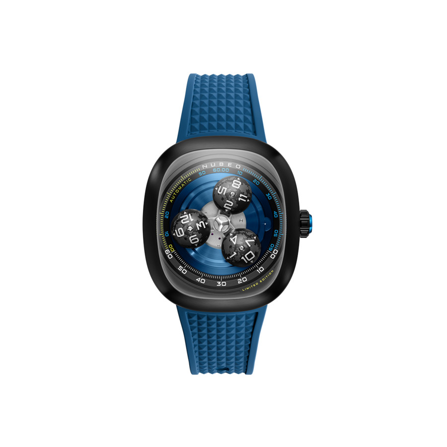 Nubeo Tri-Star Orbit Blue Dial Mens Watch NB-6116-04 449$