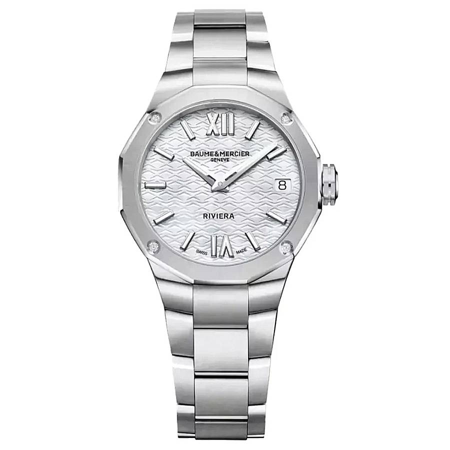Baume et Mercier Riviera Quartz Diamond White Mother of Pearl Dial Ladies Watch M0A10745 2081$