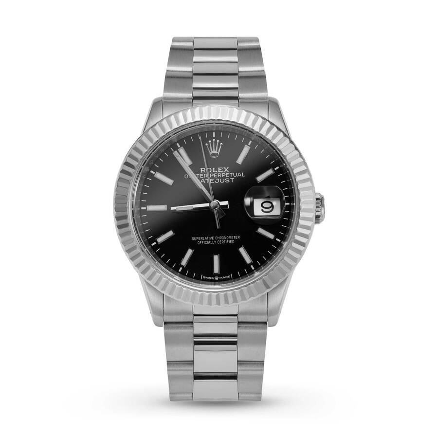 Preowned Rolex Datejust Automatic Chronometer Black Dial Unisex Watch 126234 BKSO