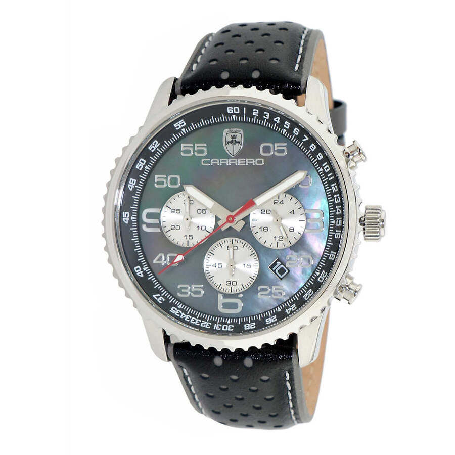 Torino Carrero Aureum Chronograph Tachymeter Black Dial Mens Watch C1S7023-BK 1970$