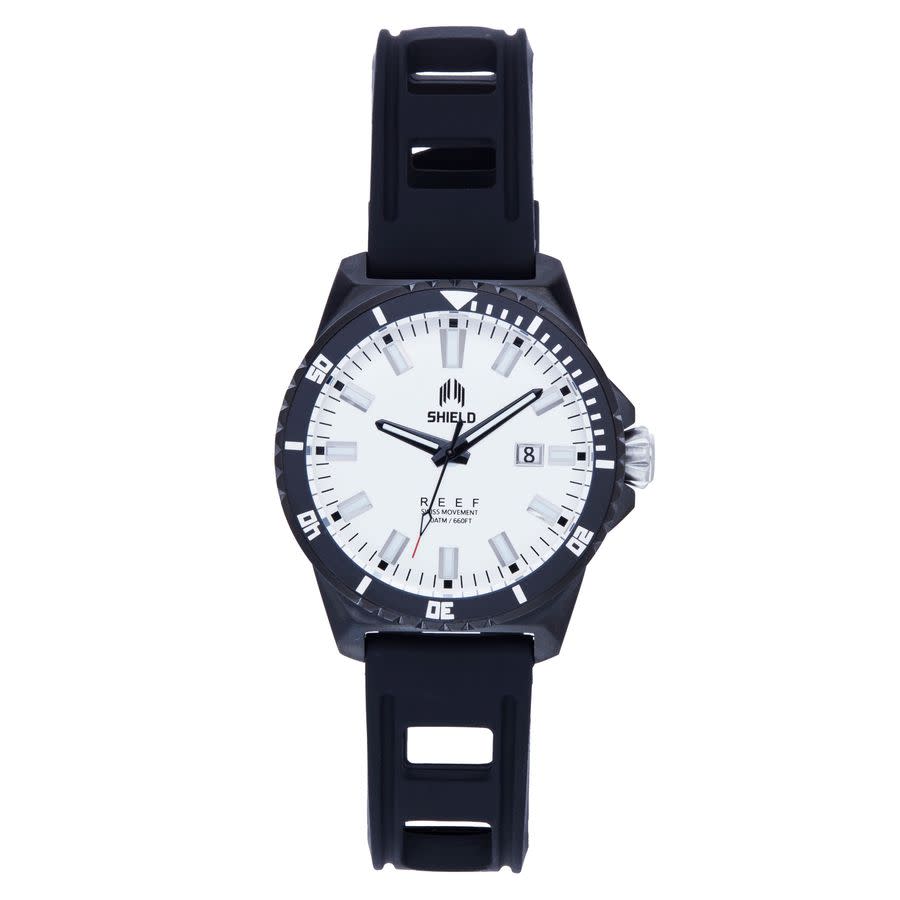 Shield Reef White Dial Mens Watch SLDSH119-7