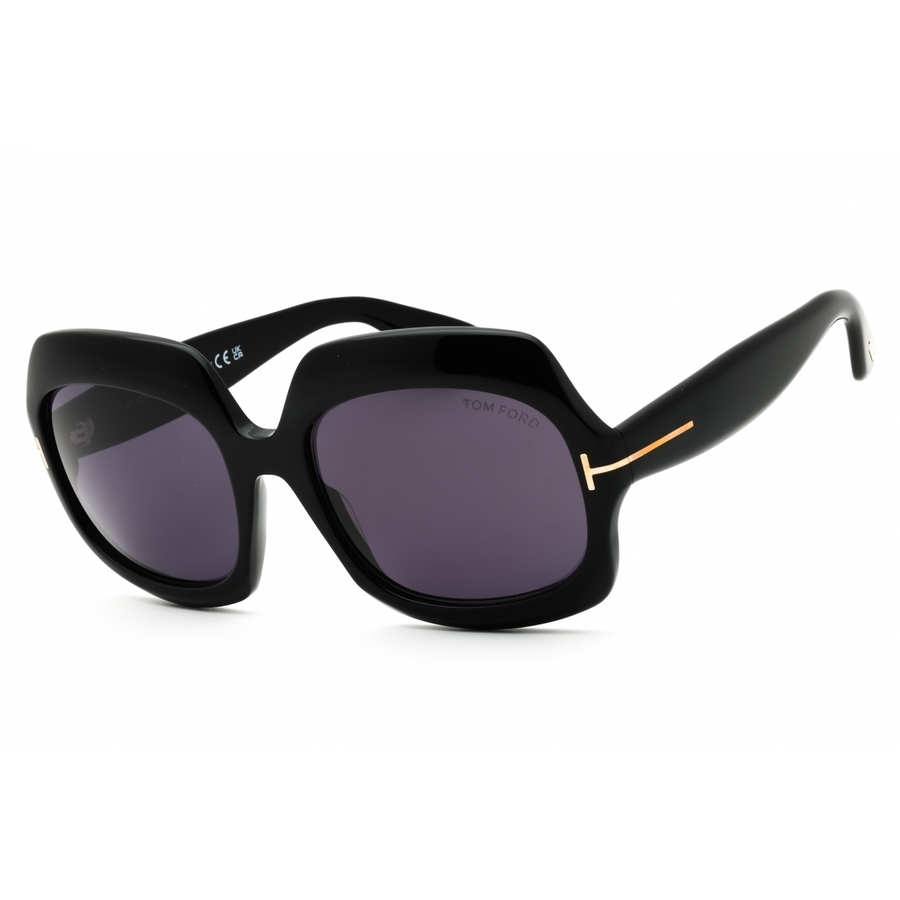 Tom Ford Ren Smoke Square Ladies Sunglasses FT1155 01A 60