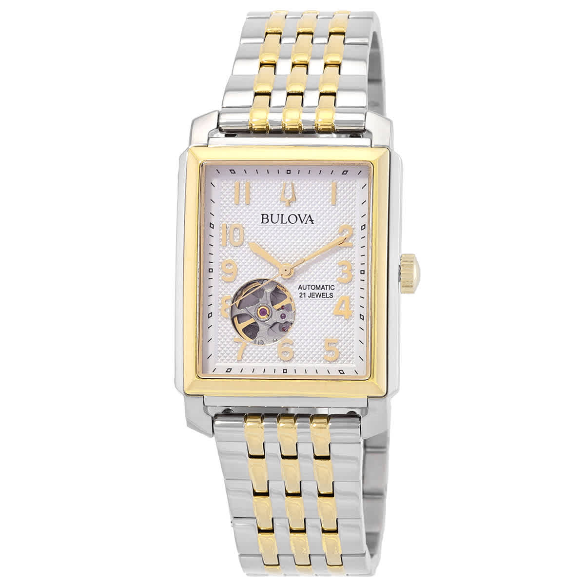 Bulova Sutton Automatic Silver Dial Two-Tone Mens Watch 98A308 234$