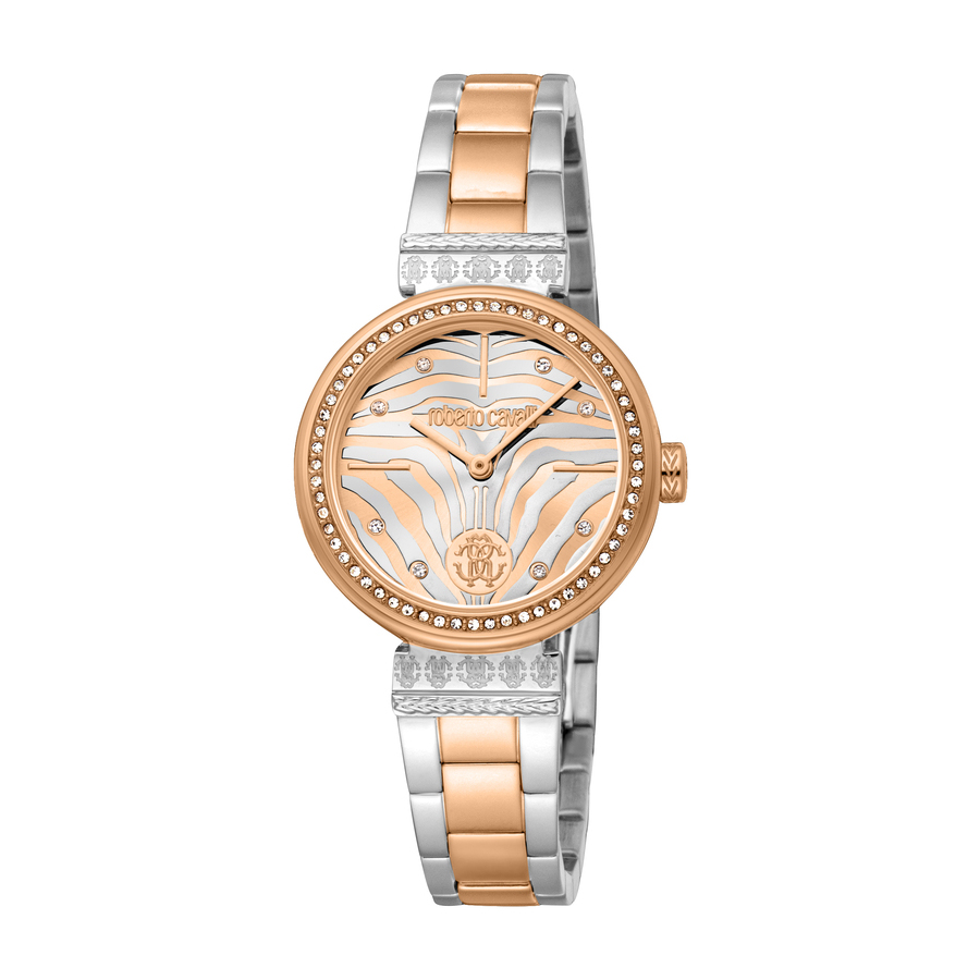 Roberto Cavalli Logo Rose Gold-tone Dial Ladies Watch RC5L080M0065 245$