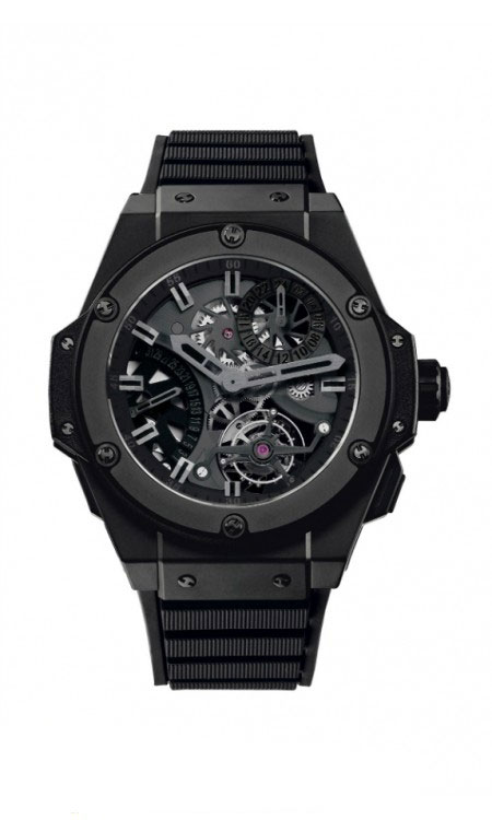 Hublot King Power Tourbillon GMT Skeleton Dial Ceramic Automatic Mens Watch 706.CI.1110.RX
