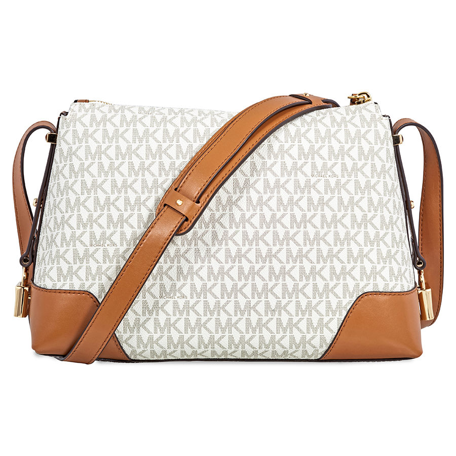 Michael Kors Crosby Medium Pebbled Leather Messenger Bag Choose color