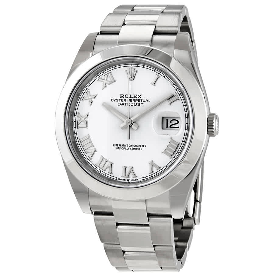 Rolex Datejust 41 White Dial Automatic Mens Oyster Watch 126300WSO