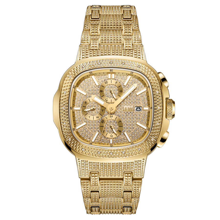JBW Heist Quartz Diamond Gold Dial Mens Watch J6380A 356$