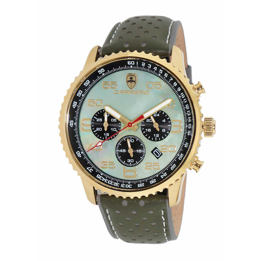 Torino Carrero Aureum Chronograph Tachymeter Green Dial Mens Watch C1G7023-GN