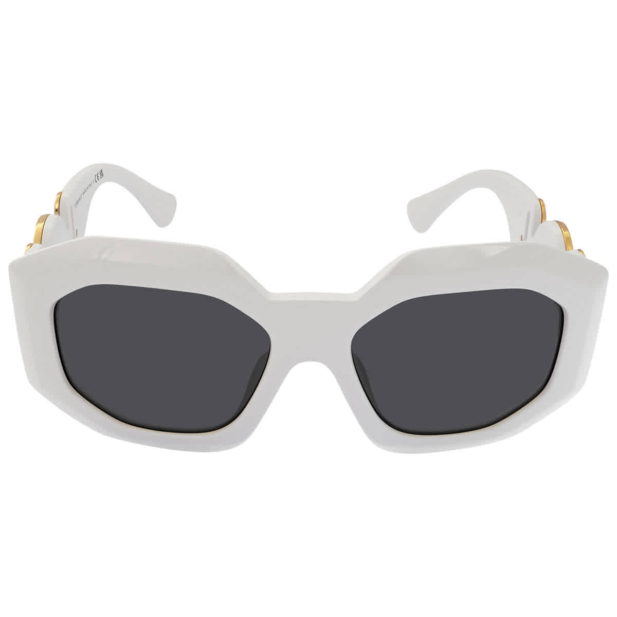 Versace Woman Sunglass VE4424U - Frame color: White, Lens color: Dark Grey