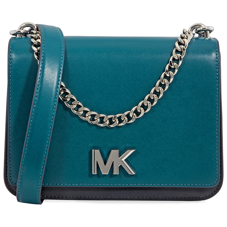 Michael Kors Mott Leather Crossbody- Teal 30F8SOXL7T-346 | eBay