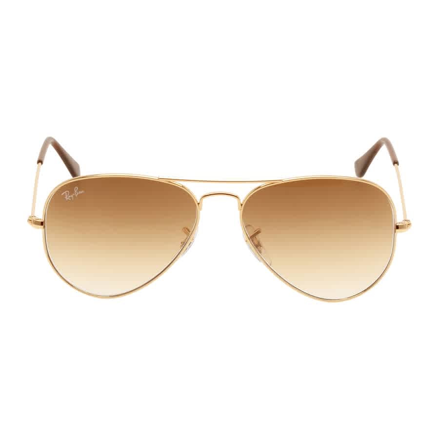 Ray-Ban Unisex Sunglass Aviator Gradient -  Frame color: Arista Gold, Lens color: Clear Gradient Brown