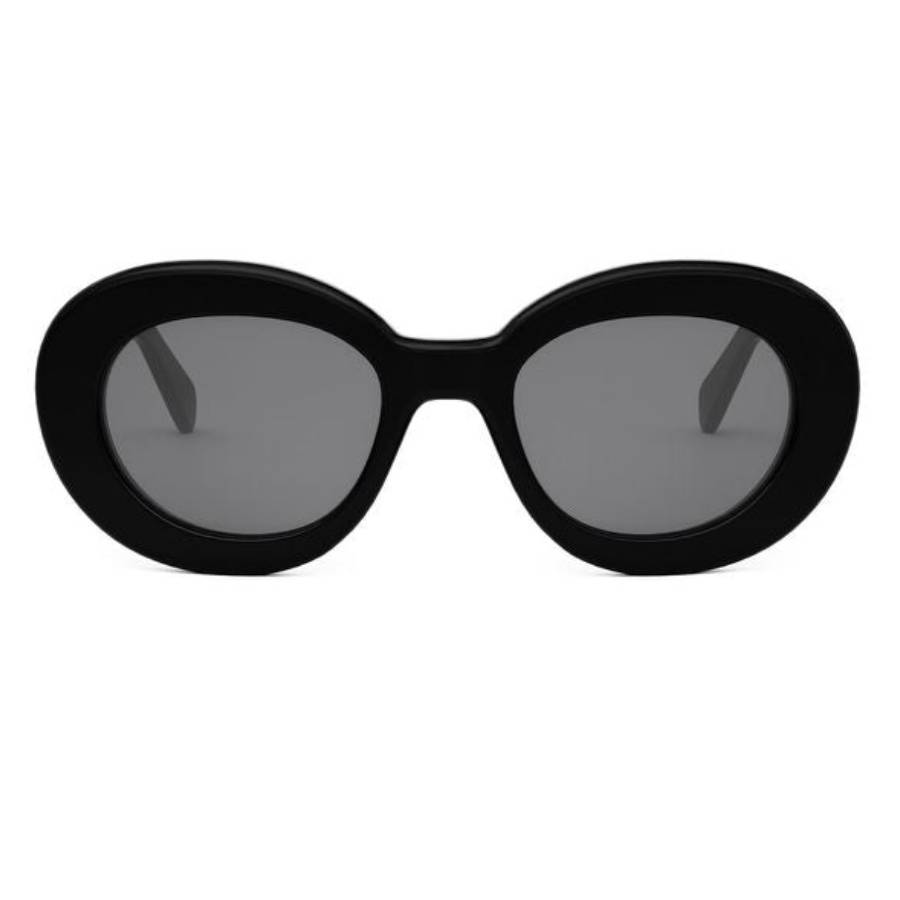 Celine Triomphe Grey Oval Ladies Sunglasses CL40312U 01A 53
