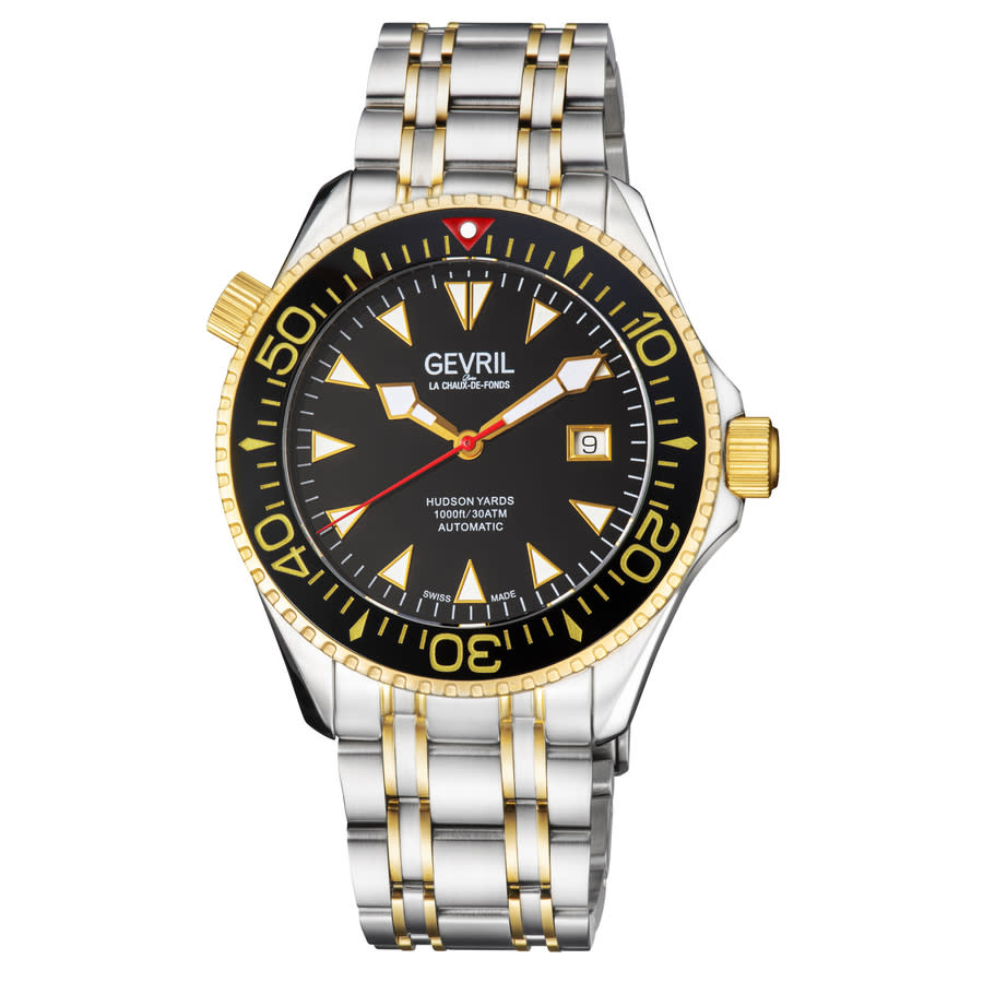 Gevril Hudson Yards Automatic Black Dial Mens Watch 48802