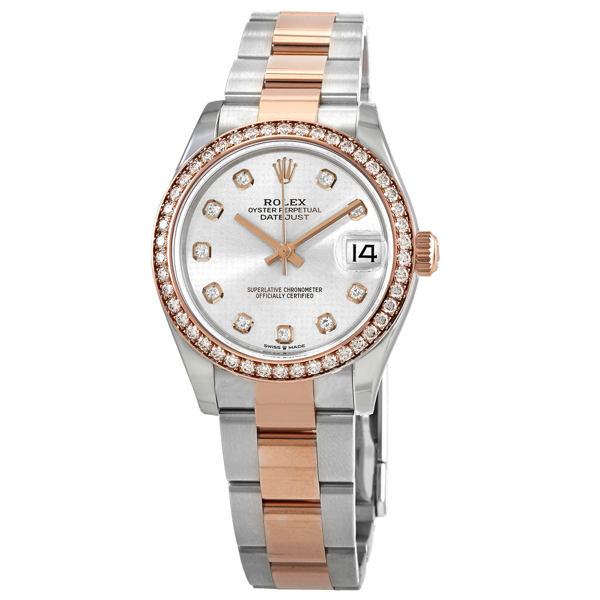 Preowned Rolex Datejust Diamond Silver Dial Ladies Watch M278381RBR0016