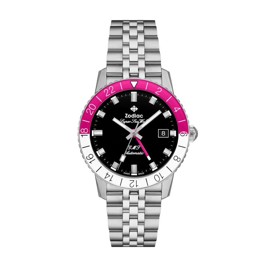 Zodiac Super Sea Wolf Gmt Automatic Black Dial Mens Watch ZO9416 995$