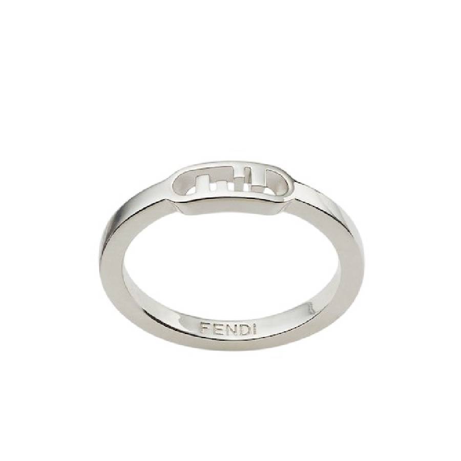 Fendi OLock Palladium Ring Size Large 178$