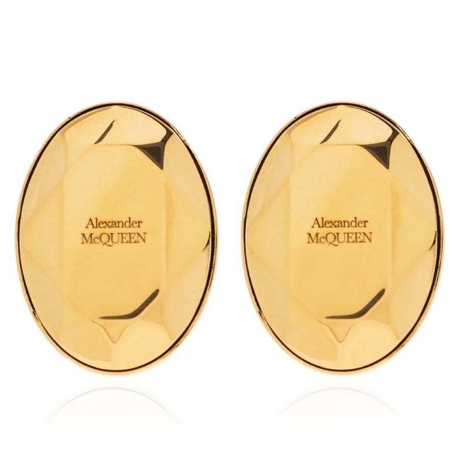Alexander Mcqueen Stud Earrings With Faceted Stone 179$