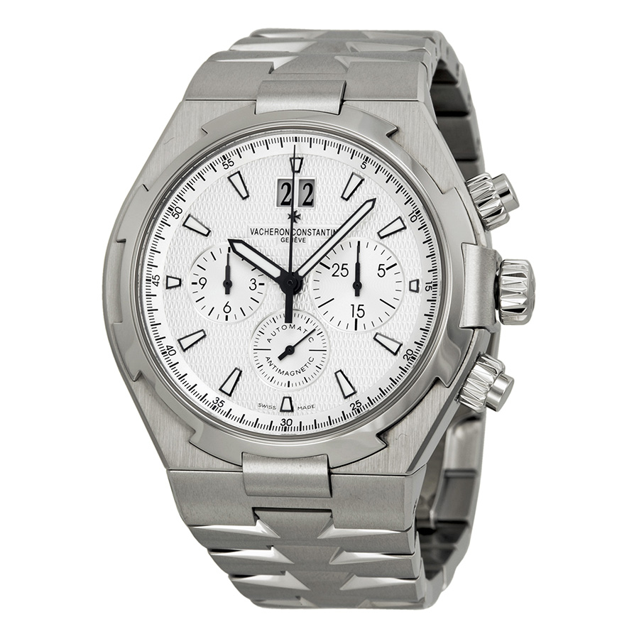 Pre-owned Vacheron Constantin Overseas Chronograph Silver Dial Mens Watch 49150/B01A-9095