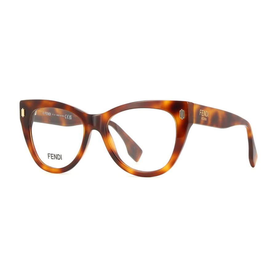 Fendi FE50086I053 Tortoiseshell Acetate Cat-Eye Eyeglasses — Brown