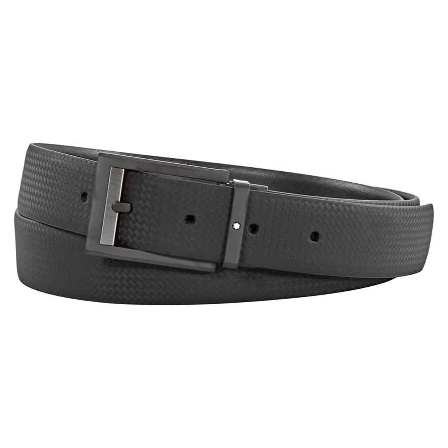 Montblanc　ブラックベルト Black 30 mm leather belt - Leather - Black - Montblanc® US