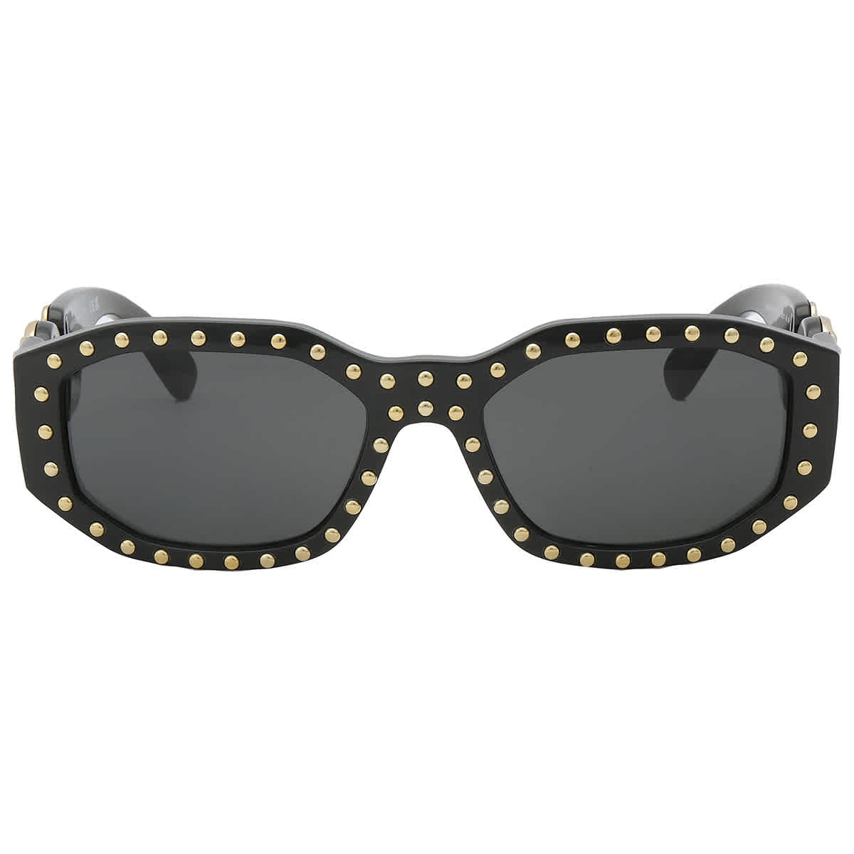 Versace Unisex Sunglass Biggie - Frame color: Black, Lens color: Dark Grey