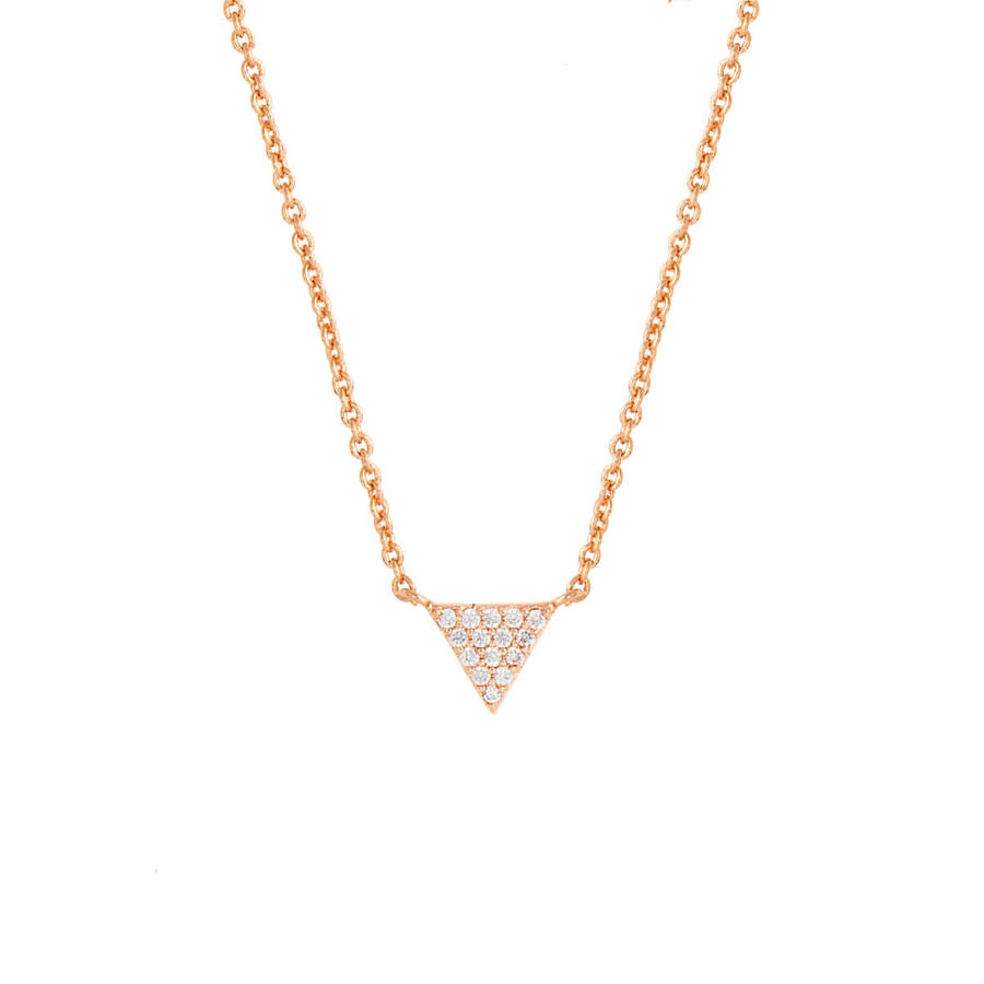 Sole du Soleil Lupine Collection Women's 18k RG Plated Triangle Fashion Necklace